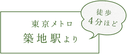 東京メトロ　築地駅より